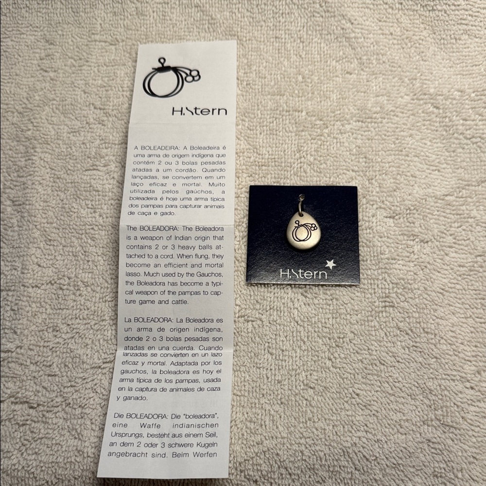 H Stern Silver Pewter “the Boleadora” Pendant
